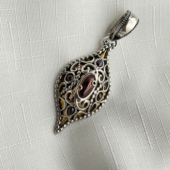 Carolyn Pollack 925 Sterling Silver, Copper, Brass Enhancer Pendant Opulence - Picture 3 of 13